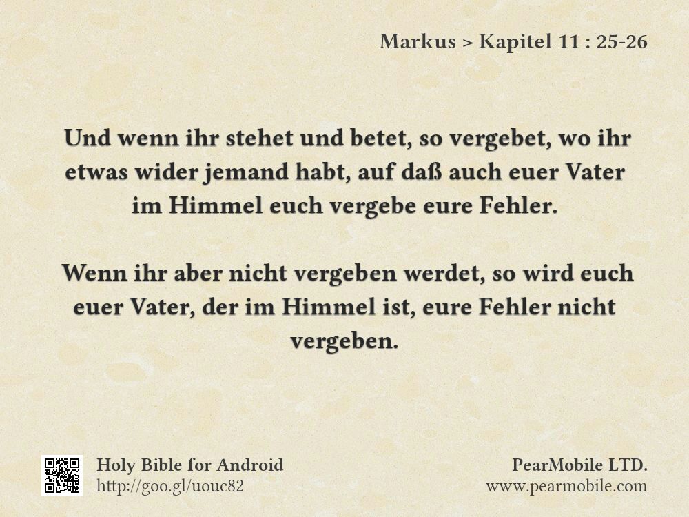 Markus, Kapitel 11:25-26